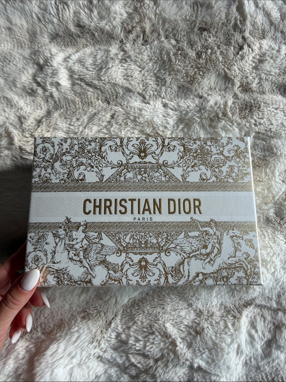 Christian Dior White and Gold Ornate Wall Box Art